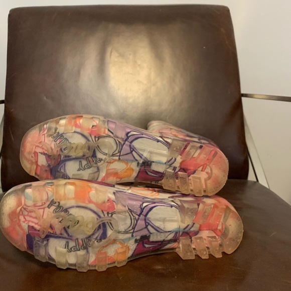 Coach Pixy Dream Poppy multi color rain boots Sz8 - Picture 7 of 8